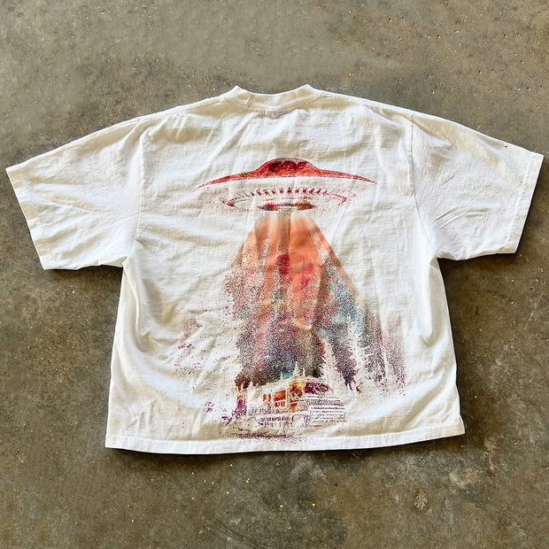 UFO Print Short Sleeve T-Shirt