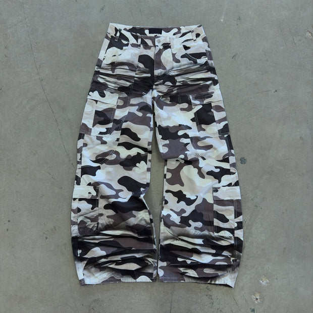 Street Style Camouflage Print Wide Leg Pants