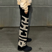 Casual letter print trousers