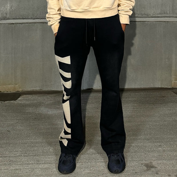 Casual letter print trousers