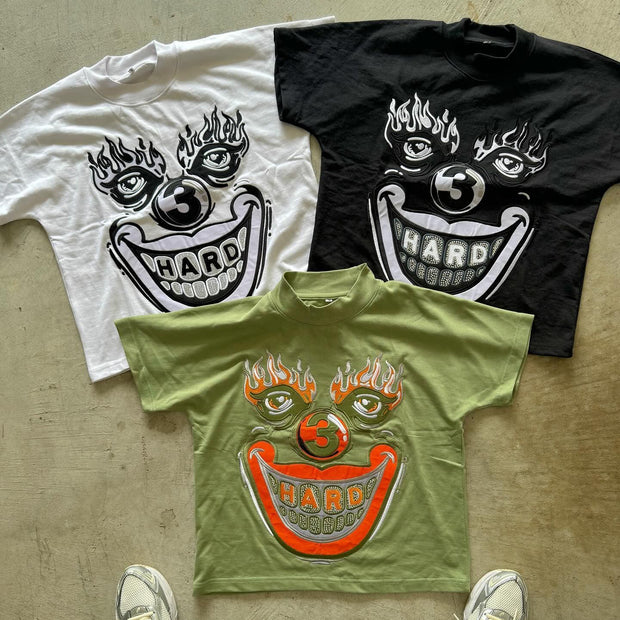 Joker Letters Print Short Sleeve T-Shirt