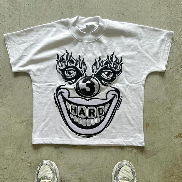 Joker Letters Print Short Sleeve T-Shirt