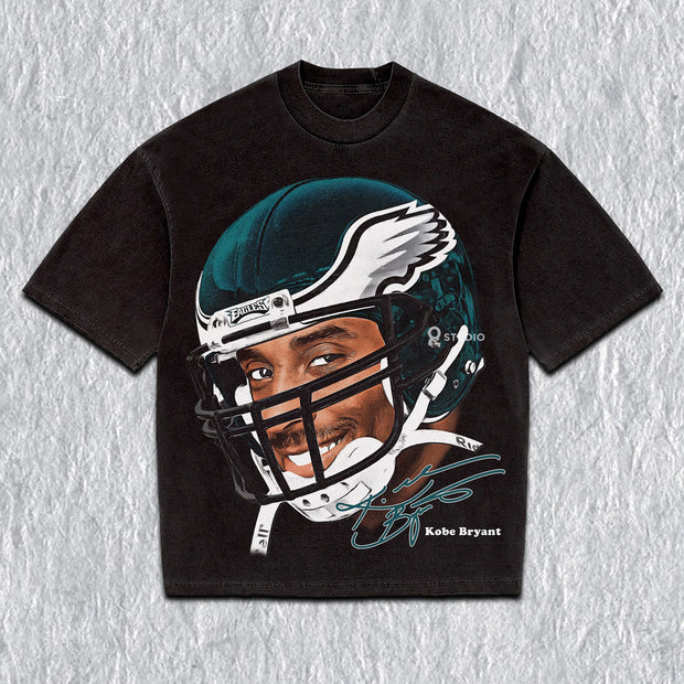 Casual Street Sports Rugby Print T-shirt