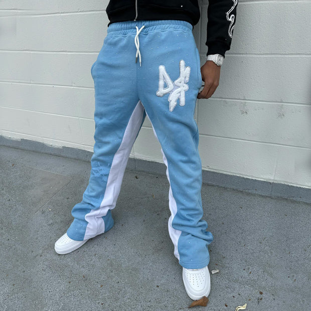 Stylish sportswear trousers with contrasting prints