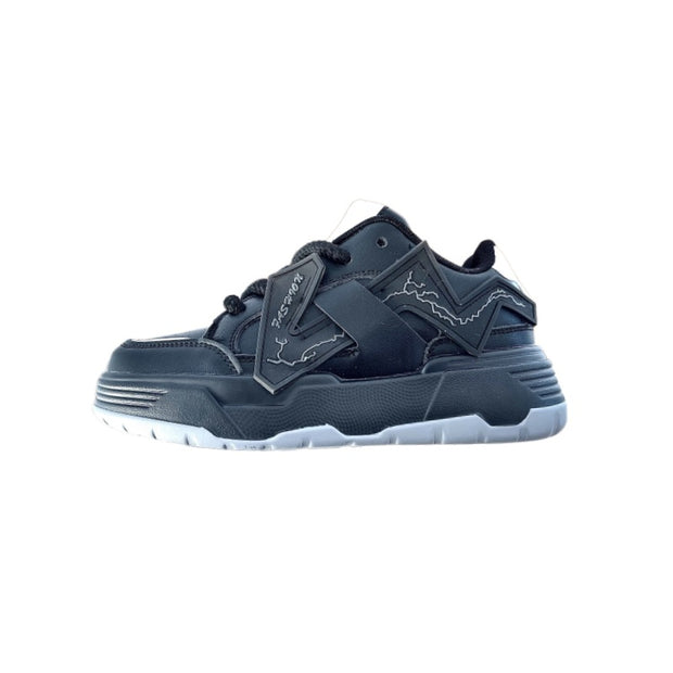 Leather thick sole heightening bread shoes