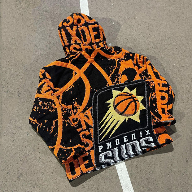 Trendy basketball retro tapestry hoodie