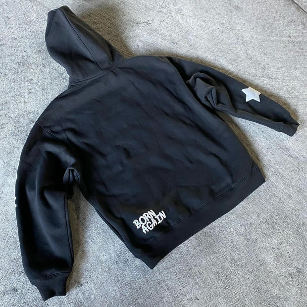 New Way Of Life Print Long Sleeve Hoodies