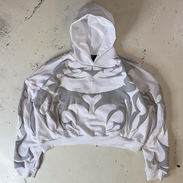 Streetwear Gothic Contrast Print Hoodie