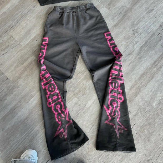Hell Lucky Star Casual Street Vintage Sweat Pants