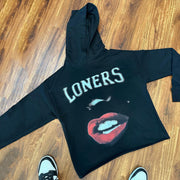 Loners Print Long Sleeve Hoodies