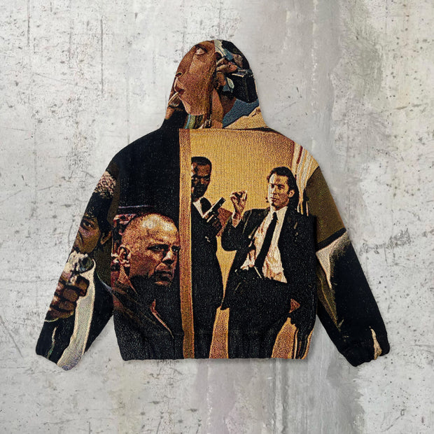 Casual Retro Print Tapestry Hoodie
