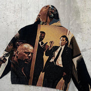 Casual Retro Print Tapestry Hoodie