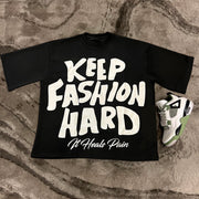 Fashion personalized printed round neck short T-shirt