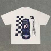 Racing Crew Neck Print Short Sleeve T-Shirt