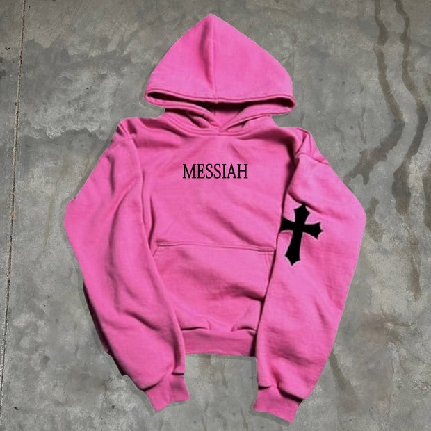 Saved By God Print Long Sleeve Hoodies