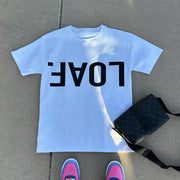Casual character oversized short-sleeved T-shirt