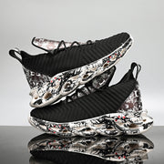 plus size men's sneakers breathable high top casual shoes