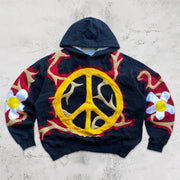 Trendy printed street hip-hop hoodie