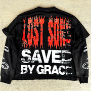 Jesus Redeemed Casual Street Fake Two Piece Long Sleeve T-Shirt
