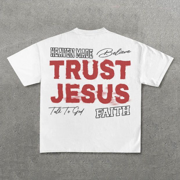 Trust Jesus Print Short Sleeve T-Shirt