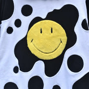 Smiley face patch hoodie