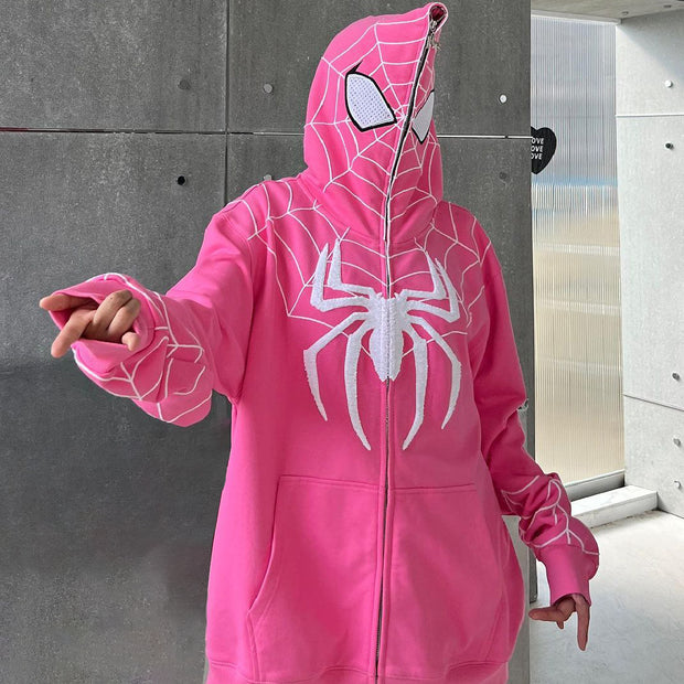 Trendy Spider-Man Retro Full-Zip Hoodie