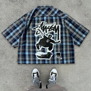 Casual Retro Plaid Print Shirt