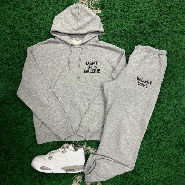 Casual Letters Print Two Piece Hoodie Set