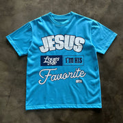 Jesus Loves Me Print Short Sleeve T-Shirt