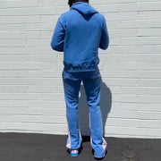 Populrloner Print Hoodie Sweatpants Two Piece Set