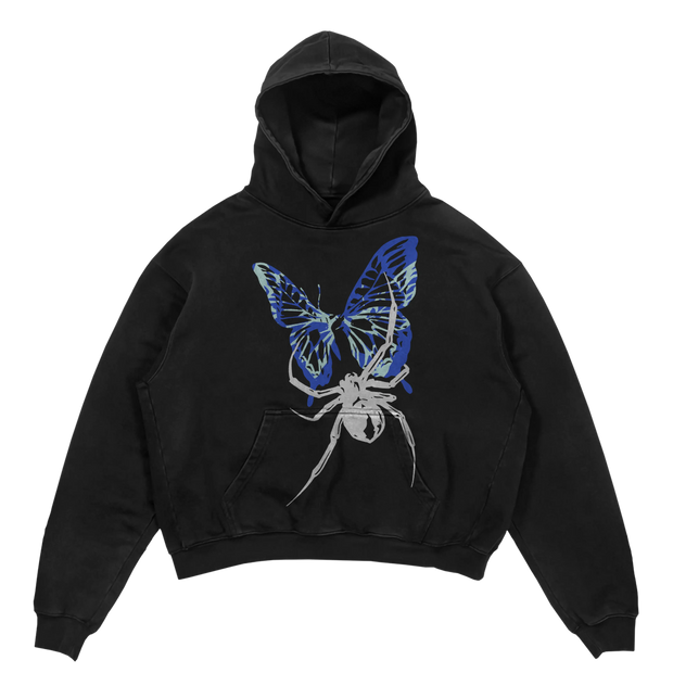 spider print hoodie