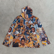 Stylish Basketball Graphic Tapestry Hoodie