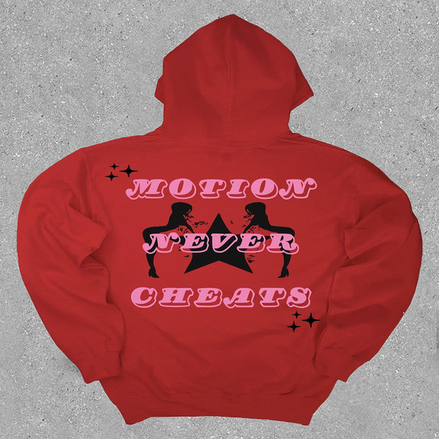 letter print loose hoodie