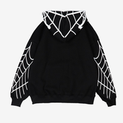 Spider print full zip hoodie