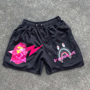 Personalized street style brand printed double-layer shorts