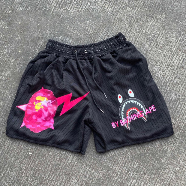 Personalized street style brand printed double-layer shorts