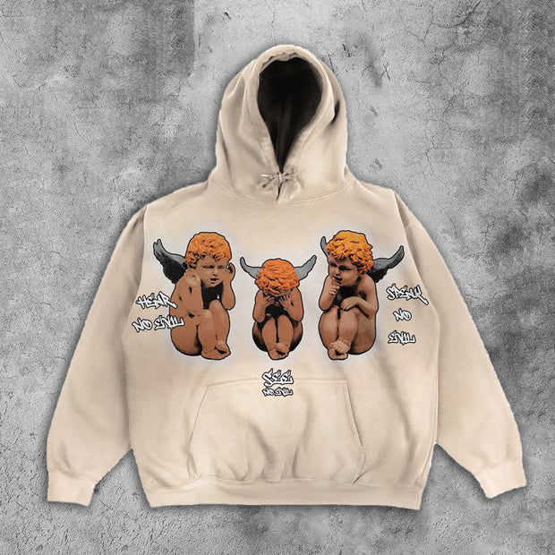 Three Angel Graphic Hoodie