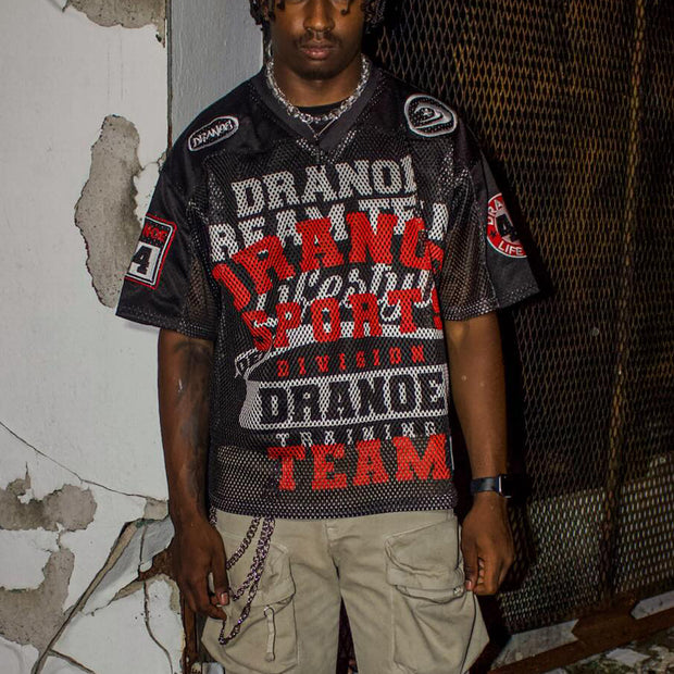 Casual Retro Street Mesh Jersey