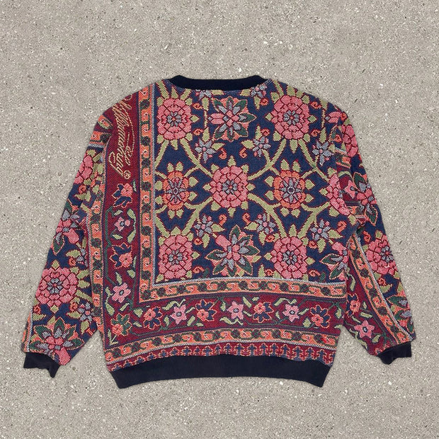 Vintage Print Fashion Street Long Sleeve Sweatshirt