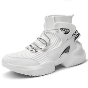 Casual sports shoes dad men's shoes flying woven thick sole inner heightening socks boots