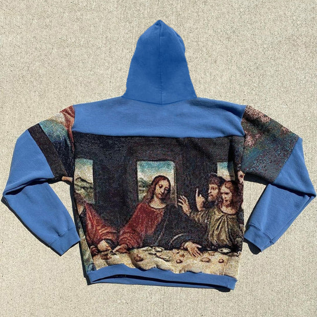 Fashion Jesus Print Long Sleeve Hoodie