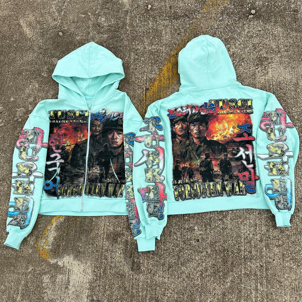 Soldier Casual Street Zip Hoodie