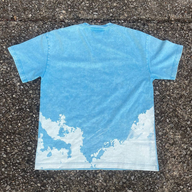 Jesus Cloud Print Short Sleeve T-Shirt