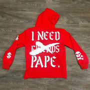 Wealthy Skull Print Long Sleeve Hoodies