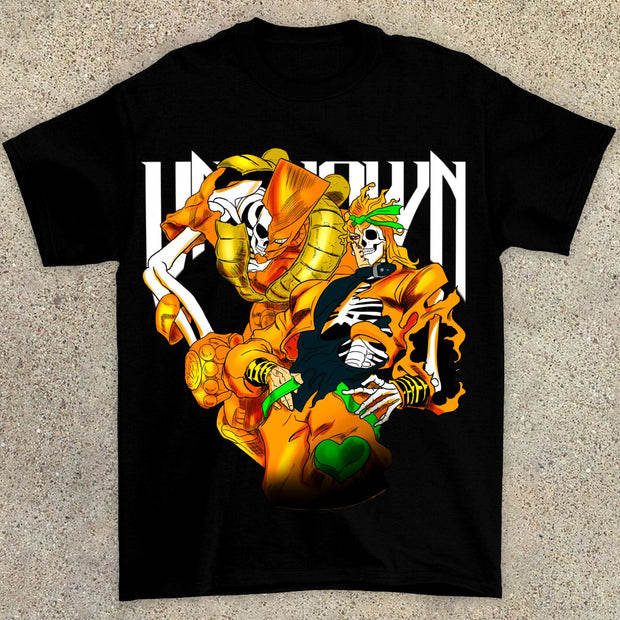 Anime graphic print crew neck T-shirt
