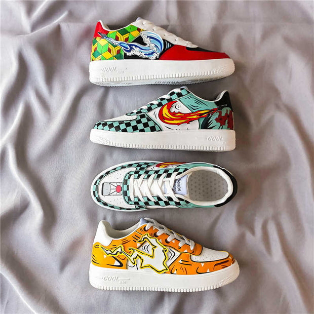 Lightning Graffiti Casual Street High Top Sneakers