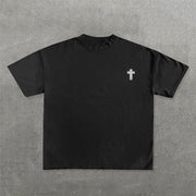 With God I Win Print Short Sleeve T-Shirt