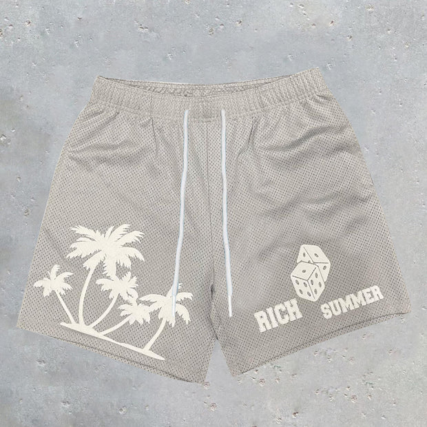Fashion casual style coconut palm sports shorts