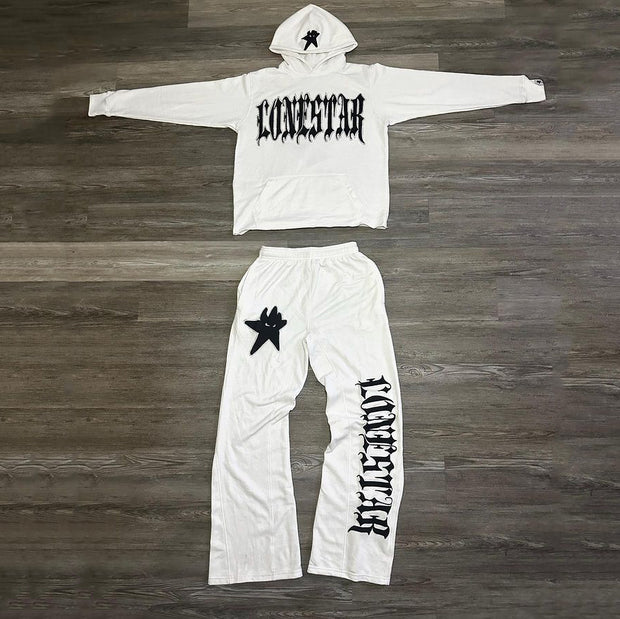 Casual Street Print Sport Two-Piece Suit