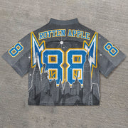 Urban casual street retro mesh jersey